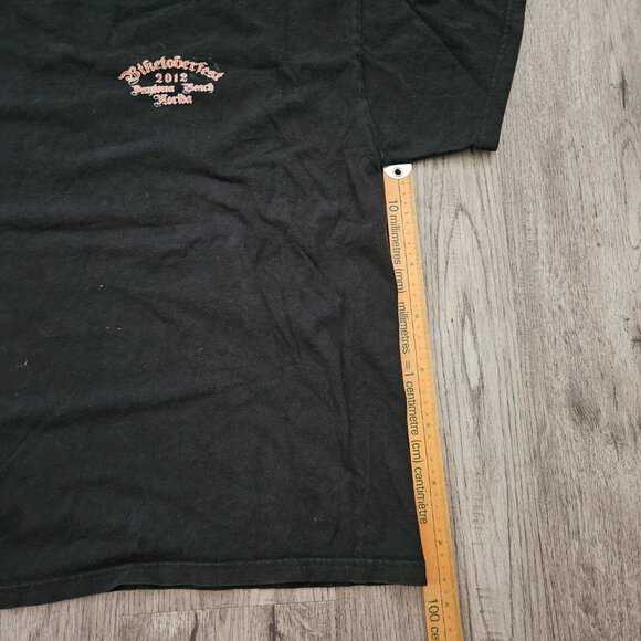 Keya Biketoberfest 2012 Daytona Beach Skull Graphic T-Shirt Black – Men’s 2XL - Picture 7 of 11